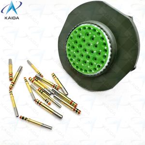 China Crimp Contact Type MIL-DTL-38999 Series Ⅰ For 500V Voltage Rating Applications JY27468T25B43SN Olive Green Cadmium Jam Nut Receptacle on sale
