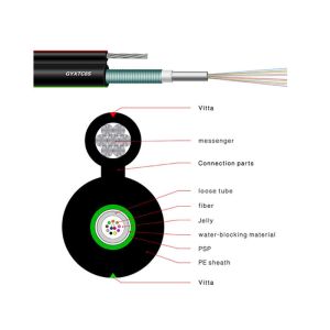 Buy cheap GYXTC8S Outdoor Optical Fiber Cable Figure 8 12f Cable Aerial Fiber from wholesalers