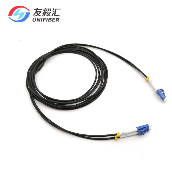 Quality LC/UPC-LC/UPC G657A1 TPU 150M Tactical Armored Patch Cable for sale