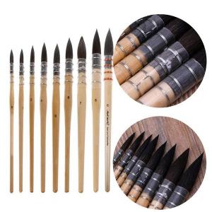 Buy cheap Squirrel Hair Acrylic Painting Brush 8pcs Oil Painting Bamboo Watercolor Brushes product