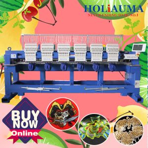 Buy cheap Top quality computer embroidery machine 15 needles cap t-shirt flat 3d 6 head industrial embroidery machine for sale from wholesalers
