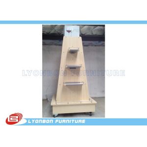 Buy cheap Mobile Wine Wooden Display Stands MDF Melamine Display Stand With Casters from wholesalers