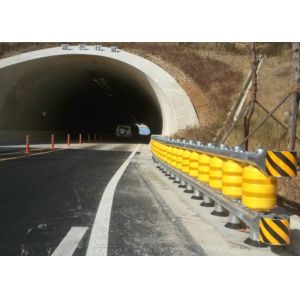 Buy cheap Polymer Composites Vehicle Safety Barrier，Yellow Roller Crash Barrier from wholesalers