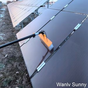 Solar Panel Cleaning Brush with Telescopic Handle and Water Pump Customized