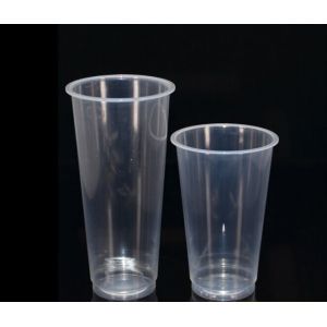 Buy cheap Disposable Plastic Clear Cups With Flat Lids 100pc 500ml Drinking Water Cup Bulk from wholesalers