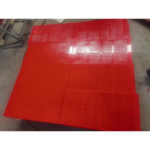 Buy cheap 610*610mm Polyurethane modules screen panel standard rail type with self-cleaning performance aperture holes can be customized from wholesalers