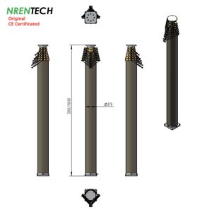 15m pneumatic telescoping antenna mast-300kg payloads- lockable mast