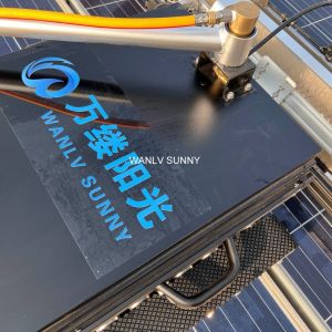 Buy cheap Solar Panel Cleaning Robot with Pressure Washing Scrubbing Blades and Water Jets Customized from wholesalers