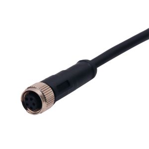 IP67 Waterproof Straight M12 5 Pins Female Shielded Plug Connectors For