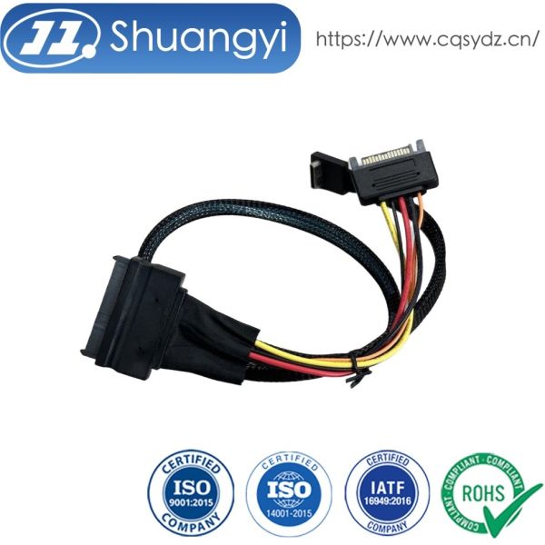 Buy cheap SFF-8654 8i to SFF-8654 8i High-Speed Mini SAS HD Connector Cable, 1.0 m 32AWG 85 Ω Braided Assembly from wholesalers