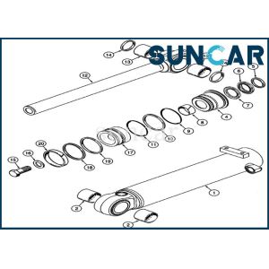 Buy cheap Loader Seal Repair Kit 360982A1 Bucket Cylinder Replacement Kit For 521D 621D 621F CASE from wholesalers