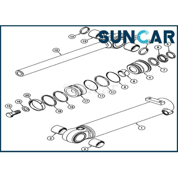 Quality Loader Seal Repair Kit 360982A1 Bucket Cylinder Replacement Kit For 521D 621D 621F CASE for sale