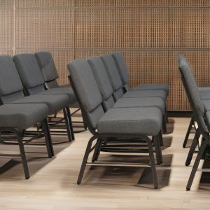 Buy cheap Metal Stackable Padded Connecting Modern Church Chair For Theater product