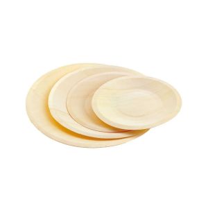 Buy cheap 9 inch ODM Round Disposable Wood  Plates Bulk Tableware For Barbecue Birthday from wholesalers