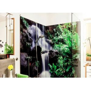 Buy cheap Custom Bathroom Shower Glass , Tempered Digital Ceramic Printing On Glass from wholesalers