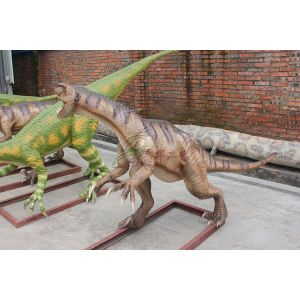 Silicone Rubber Life Size Velociraptor High Durability For Kids Playground