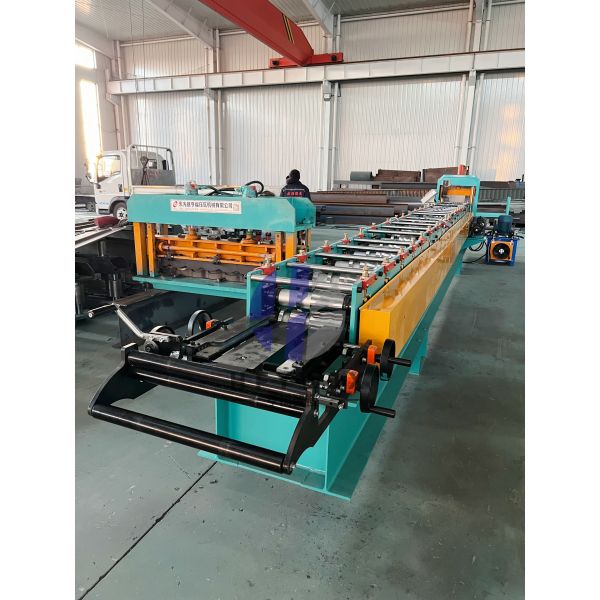 Close-up of roll forming mechanism