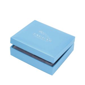Logo Customized Storage Mini Small Paper Box Light Blue Gift Box with Lid And