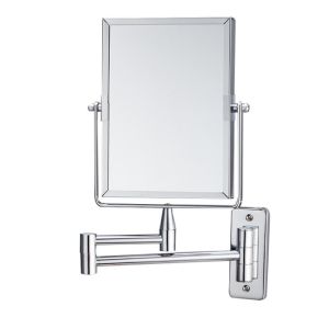 Buy cheap Foldable Wall Mounted Rectangle Bathroom Vanity Mirror HD Aluminum Lens Double - product