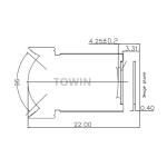 Buy cheap Low distortion wide angle 4mm 85° M12 mount lens 1/1.8″ with HD 6MP rectilinear from wholesalers