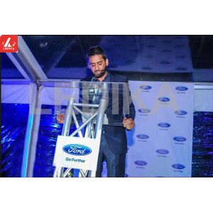 Buy cheap Lecture Podium Aluminum Square Truss / Triangle Tilted Truss Customized Length from wholesalers