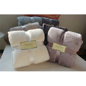 Buy cheap Washable Candy Color Flannel Bed Blanket , Jacquard Coral Fleece Blanket 220*240CM from wholesalers