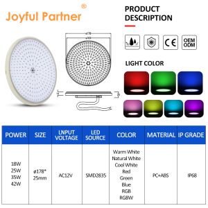 Buy cheap IP68 Waterproof RGB/RGBW Color Change Pond Flat Lights with Resin Filled Swimming Pool Light Underwater from wholesalers