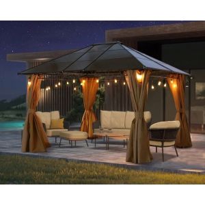 Buy cheap Hardtop Gazebo Outdoor Aluminum Gazebo Pergola for Patio Yard Gray from wholesalers