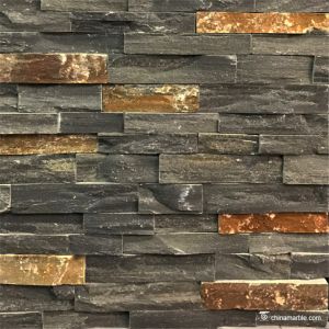 Buy cheap Black Slate With P014 Rust Rock Face Ledge Stone , China Wall Cladding from wholesalers