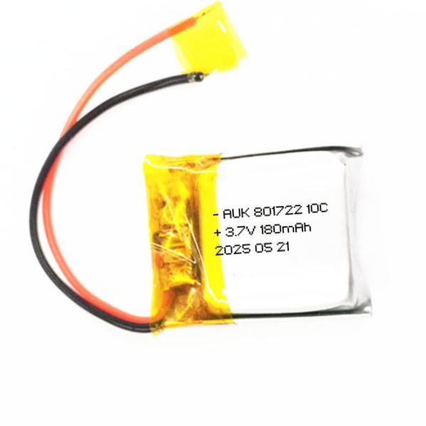 Buy cheap AUK 10C 15C High Discharge Rate Lipo Battery 801722 801721 10C 180mAh 220mAh 15C Lithium Polymer Battery from wholesalers
