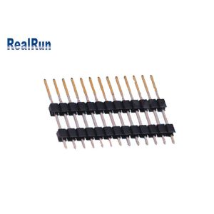 Gold Tin Plating PA6T Straight Header Connector 13P Dual Plastic PBT