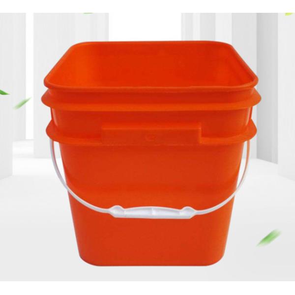 Quality Chemical Resistant Square Plastic Pail Thermal Transfer Printing Option for sale