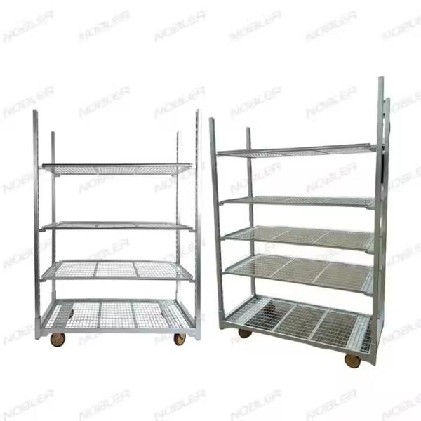 Quality PP Caster Easy Assemble Durable Burly Waterproof Bud Room Danish Trolley Shelves for sale