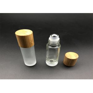 Buy cheap 5ml 10ml XFRB-015 Glass Roller Bottles With Bamboo Cap Stainless Steel Ball from wholesalers