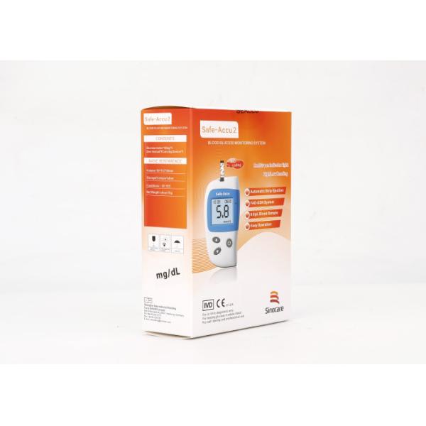 Buy cheap Sinocare Blood Sugar Test Machine Cv lower than 6% With 200 Test Results Memory from wholesalers