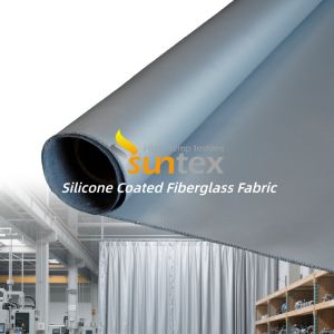 Buy cheap High Temperature Resistance Silicone Coated Fiberglass Fabric with 400 g/sqm Weight and 0.3 mm Thickness for Fireproofing from wholesalers
