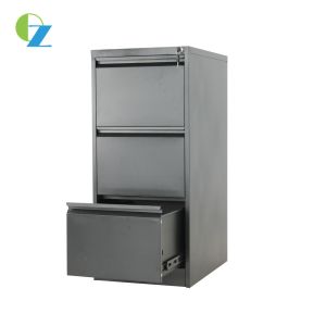 Goose Neck Handle Steel 3 Drawer Document Storage Cabinet With Lock Key