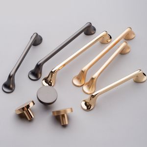 Buy cheap Brushed Brass Cabinet Hardware Handle Polished For Wardrobe Drawer product