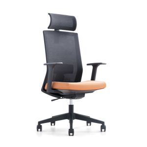 Buy cheap Black Back Comfortable Mesh Office Chair With Adjustable Movable Headrest from wholesalers
