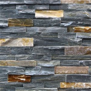 Buy cheap P013 Grey Slate with P014 Rust Rock Face Ledge Stone, China Wall Stone Cladding from wholesalers