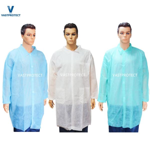 Quality Nonwoven PP Microporous Lab Coat Dust Protective 20000PCS/Day Production for sale