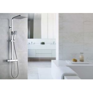 Buy cheap Chrome Finished Brass Thermostatic Shower Set Cold And Hot Water ROVATE from wholesalers