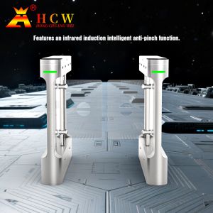Buy cheap HCW Waterproof IP42 Swing Barrier Turnstile with 10mm Plexiglass and 30-40 People/Minute Throughput for Secure Access Control from wholesalers