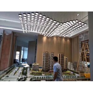 Modern LED Crystal Wave Large Foyer Chandelier Light Custom OEM ODM