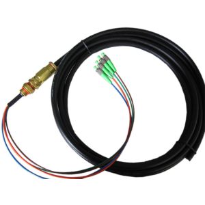 Waterproof 4 Core Fiber Optic Pigtail For FTTH / MAN , SC APC Connector