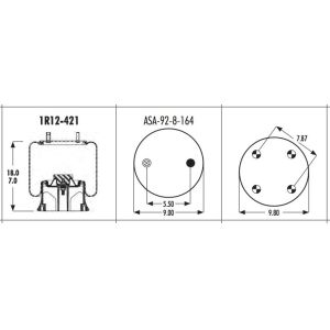 Buy cheap 1R12-421 Goodyear Air Spring W013589010 Ridewell 1003589010C from wholesalers