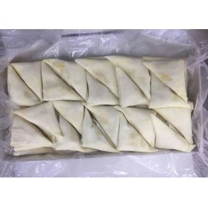 Buy cheap Triangle - Shaped Frozen Spring Rolls , Frozen Vegetable Samosa Chinese Snack product