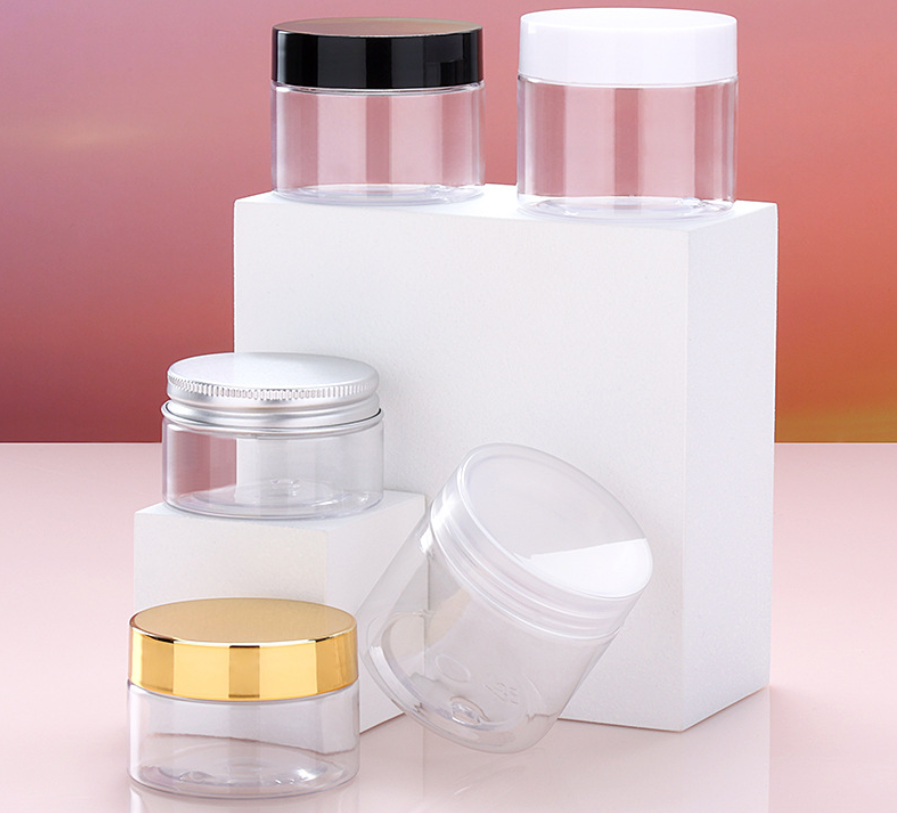 Buy cheap Plastic Jar Container With Lid And Label Refillable Empty Round Clear PET Cosmetic Sample Containers For Lotion, Cream, Ointments, Body Butter, Makeup from wholesalers