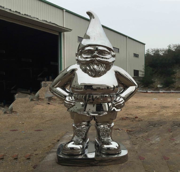 Buy cheap Santan Clause Stainless Steel Sculpture , Customized Outdoor Modern Sculptures from wholesalers