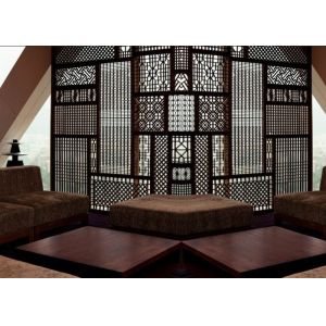 Buy cheap Vertical / Multi Fold Decorative Metal Screen Panels Customized Patterns from wholesalers